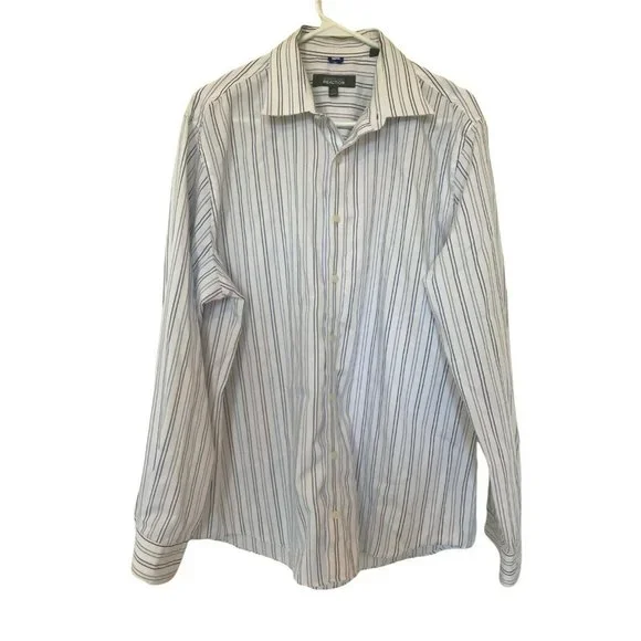 Kenneth Cole Reaction | Shirts | Kenneth Cole Reaction Slim Fit Striped Dress  Shirt Button Down Oxford Mens Size | Poshmark